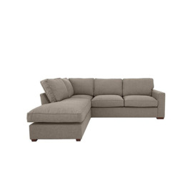 Cory Fabric Left Hand Facing Corner Chaise Classic Back Sofa Bed - Dallas Natural