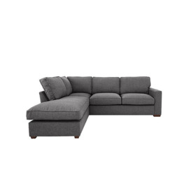 Cory Fabric Left Hand Facing Corner Chaise Classic Back Sofa Bed - Dallas Charcoal