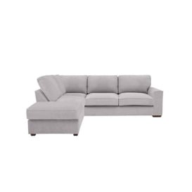Cory Fabric Left Hand Facing Corner Chaise Classic Back Sofa Bed - Cosmo Silver