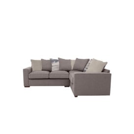 Cory Small Fabric Right Hand Facing Corner Scatter Back Sofa - Dallas Taupe & Cream Pack