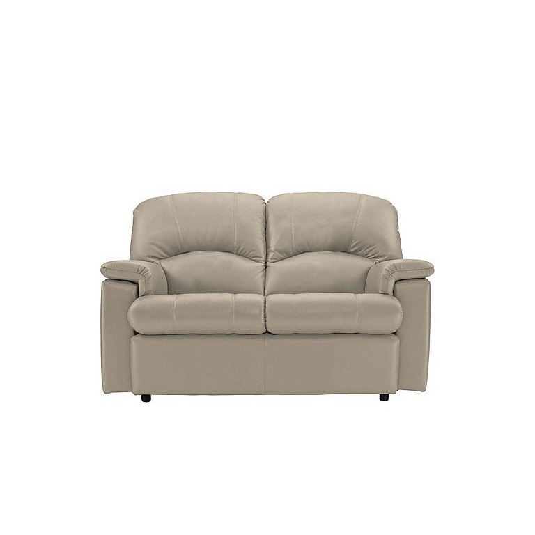G Plan - Chloe 2 Seater Leather Sofa - No Recliner - Oxford Mushroom