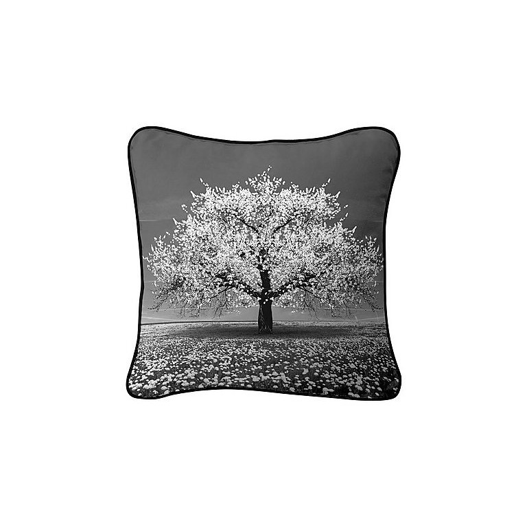 Cherry Tree Cushion - White