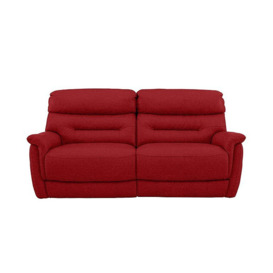 Chicago 3 Seater Fabric Power Recliner Sofa - Red