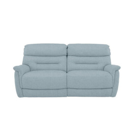 Chicago 3 Seater Fabric Power Recliner Sofa - Baby Blue