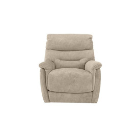 Chicago Fabric Power Recliner Armchair - Cream