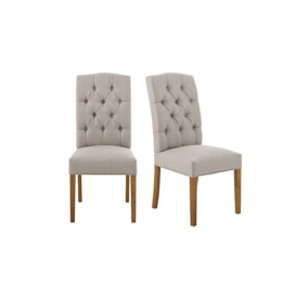 Furnitureland - California Pair of Button Back Upholstered Dining Chairs