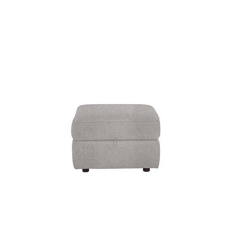 Comfort Story - Fabric Storage Footstool - R27 Pewter