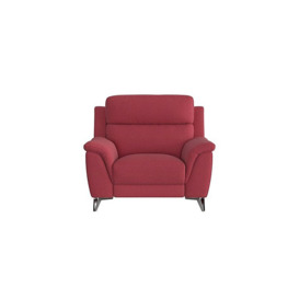 Contempo Fabric Power Recliner Armchair - Red