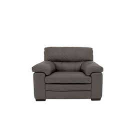 Cozee NC Leather Armchair - Charcoal Grey