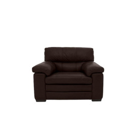 Cozee SK Leather Armchair - Dark Brown