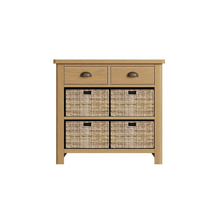 Carson Oak Basket Unit