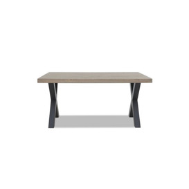 Bodahl - Compact Terra Straight Edge Dining Table with X-Shaped Legs - 140-cm - Vintage Grey