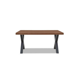Bodahl - Compact Terra Straight Edge Dining Table with X-Shaped Legs - 160-cm - Old Bassano