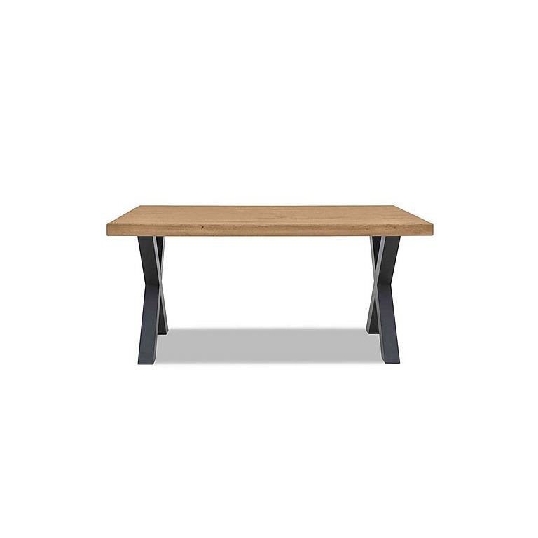 Bodahl - Compact Terra Straight Edge Dining Table with X-Shaped Legs - 160-cm - Bianca