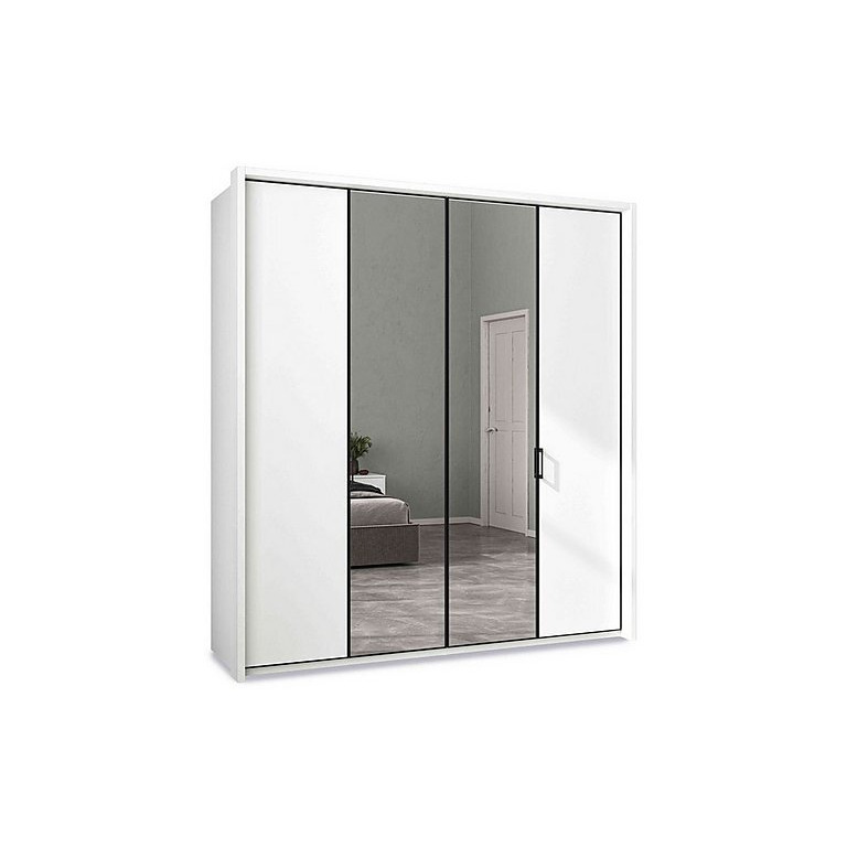 Wiemann - Dallas 207cm 4 Door Hinged Wardrobe with 2 Mirror Doors