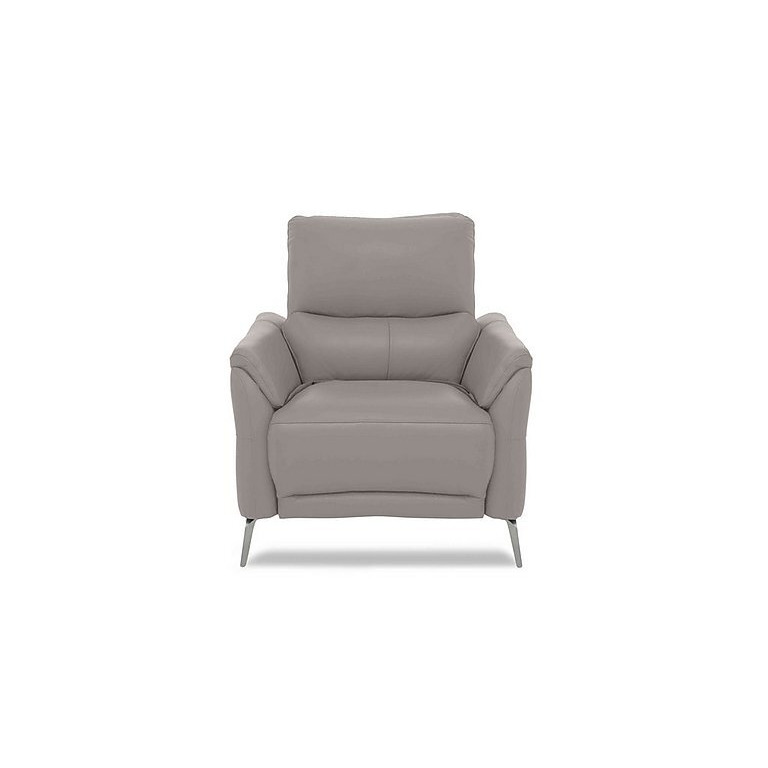Daytona Leather Power Recliner Chair with Bluetooth Speaker - Lead Grey