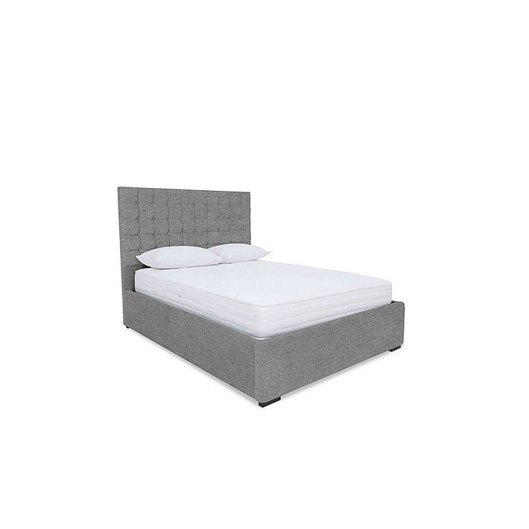 Sleep Story - Dice Ottoman Bed Frame - Super King - Pebble Tweed