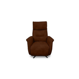 Designer Chair Collection Dusseldorf Fabric Power Recliner Swivel Chair - R06 Caramel
