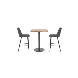 Earth Bar Table and 2 Upholstered Barstools