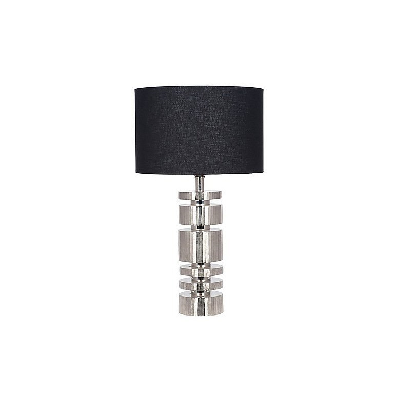 Elon Stacked Table Lamp - Silver