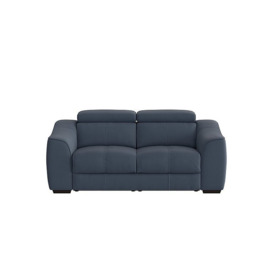 Elixir 2 Seater NC Leather Sofa With Manual Recliner - NC Ocean Blue