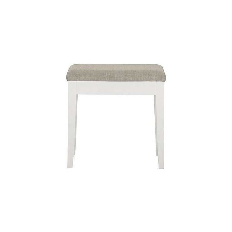 Faye Dressing Table Stool - White