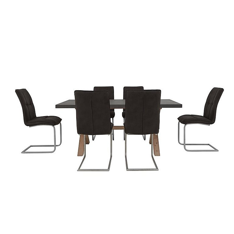 Fusion Large Table and 6 Chairs Dining Set