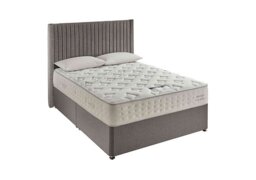 Silentnight - Revitalise Restore 1600 Divan Set with Continental Drawers - King Size - Tweed Woven Pebble