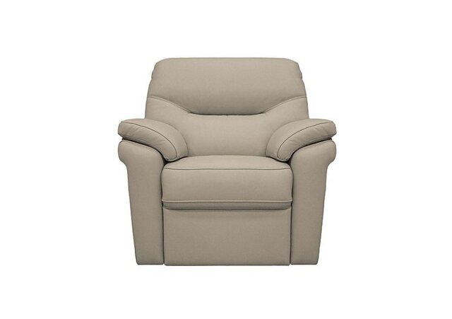 G Plan - Seattle Leather Power Recliner Armchair - Oxford Mushroom
