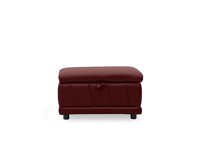 Genius Leather Storage Footstool - Montana Ruby