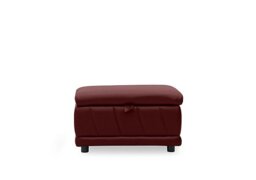 Genius Leather Storage Footstool - Montana Ruby