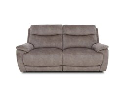 Sloane Fabric 3 Seater Power Recliner Sofa with Power Headrests - Marble Charcoal Grey