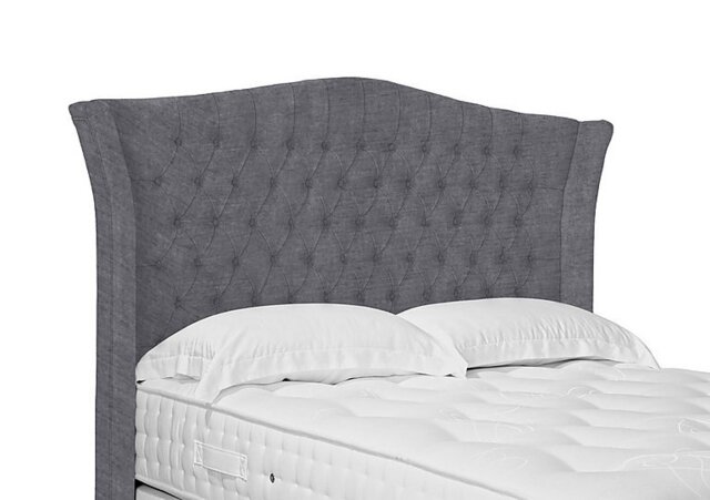 Artisan Collection Haven High Floor Standing Headboard - Double - Aston Steel