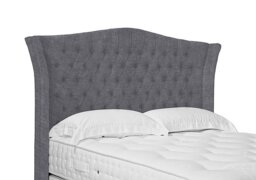 Artisan Collection Haven High Floor Standing Headboard - Double - Aston Steel