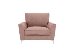 Legend Fabric Armchair with Dark Feet - Kingston Blush