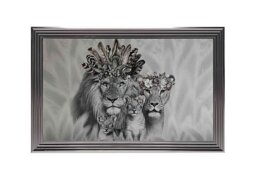 Lion Family 2 Framed Square Wall Art