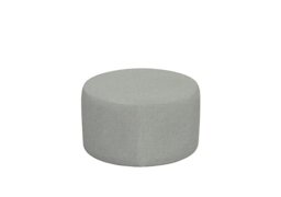 G Plan - Large Round Fabric Footstool - Stingray Charcoal