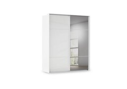 Rauch - Haven 190cm 2 Door Slider Wardrobe with 1 Glass and 1 Mirror Door