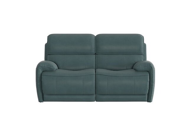 World of Leather - Link 2 Seater BV Leather Power Recliner Sofa with Power Headrests - BV Lake Green