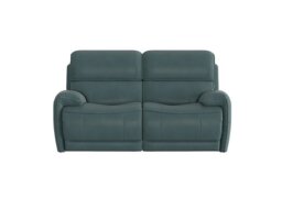 World of Leather - Link 2 Seater BV Leather Power Recliner Sofa with Power Headrests - BV Lake Green