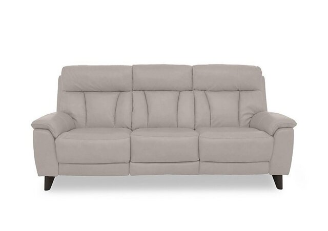 World of Leather - Dreamer 3 Seater Leather Power Recliner Sofa - Silver Grey
