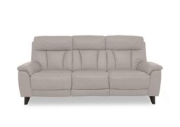 World of Leather - Dreamer BV Leather 3 Seater Power Recliner Sofa - Silver Grey