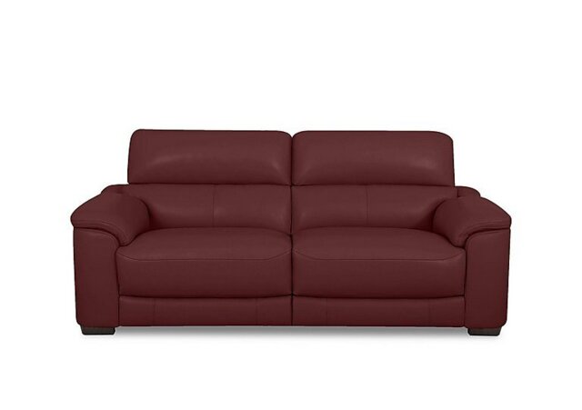 World of Leather - Nova BV Leather 3 Seater Power Recliner Sofa with Power Headrests - BV Deep Red