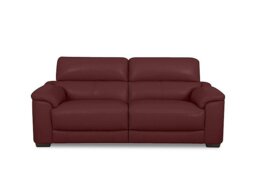 World of Leather - Nova BV Leather 3 Seater Power Recliner Sofa with Power Headrests - BV Deep Red