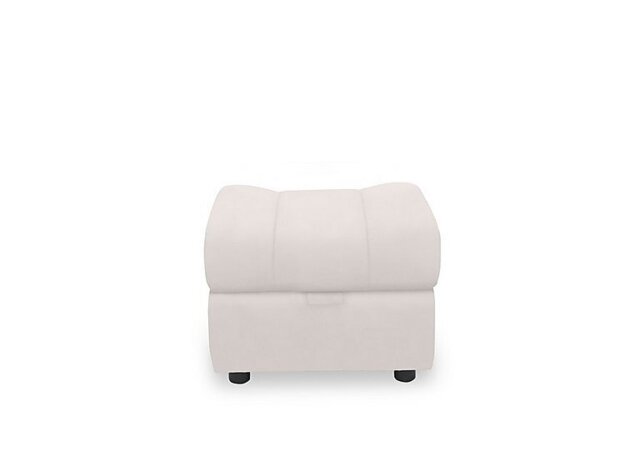 Aero Leather Storage Footstool - Cotton