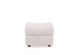 Aero Leather Storage Footstool - Cotton
