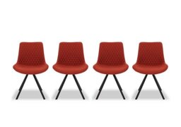 Ion Set of 4 Fabric Dining Chairs - Burnt Orange