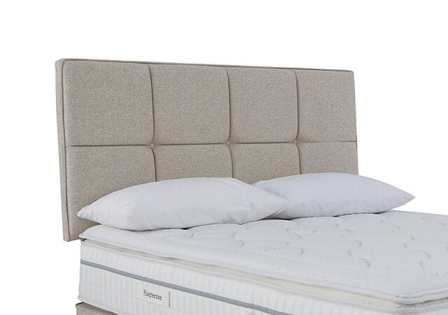 Sleepeezee - Dalmore Strutted Headboard - Super King - Tweed Stone