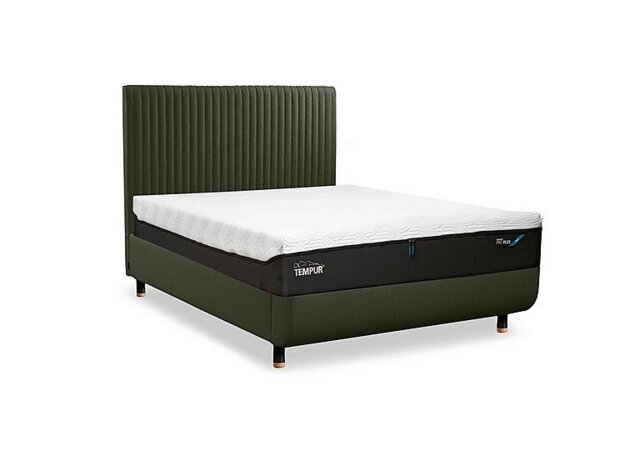TEMPUR - Arc Disc Ottoman Bed Frame with Vertical Headboard - Super King - Black & Gold