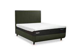 TEMPUR - Arc Disc Ottoman Bed Frame with Vertical Headboard - Super King - Black & Gold